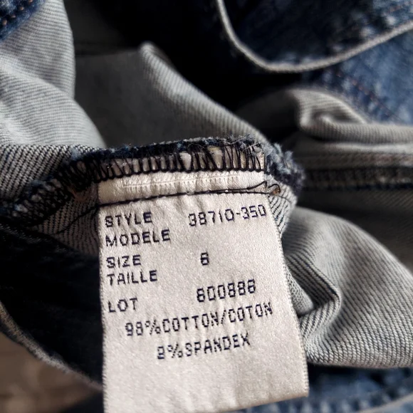 Tribal JEANS Denim Blue Jean Jacket Size 6 Stretch w Pockets - Picture 7 of 7